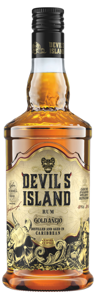 Изображение товара Ром Devil's Island Gold Anejo 0.5 л Россия насыщенный с карамелью ванилью и специями