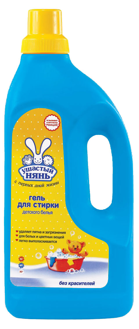 

Гель для стирки Ушастый Нянь для детского белья, 1,2 л