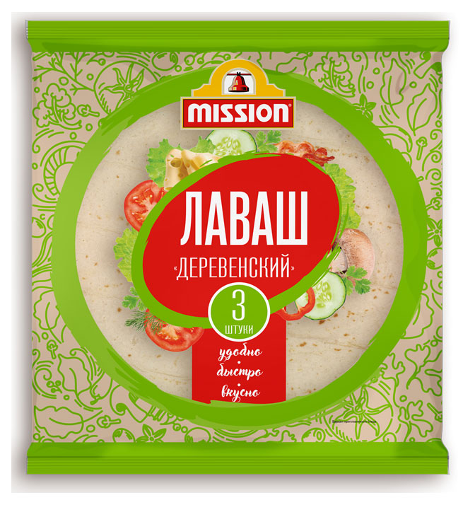 

Лаваш Mission Деревенский 3 шт, 270 г