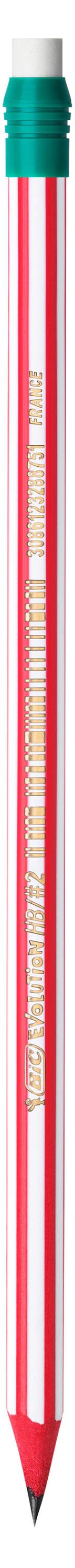 

Карандаш c ластиком BIC Evolution Stripes HB, 1 шт