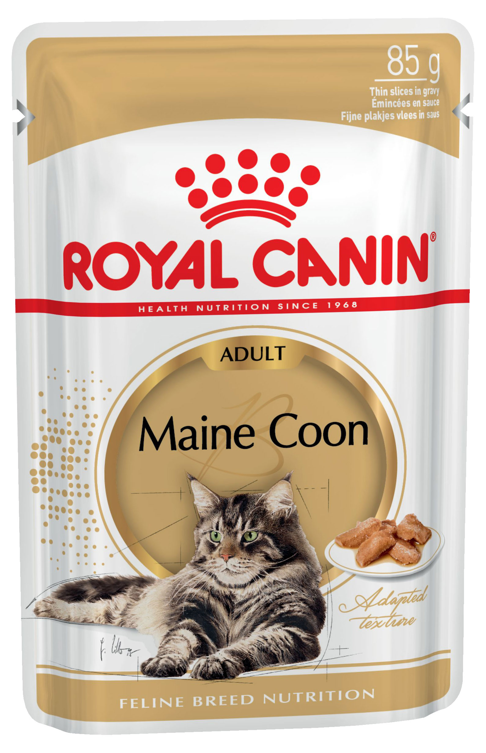

Корм для кошек Royal Canin Maine Coon Adult кусочки в соусе, 85 г