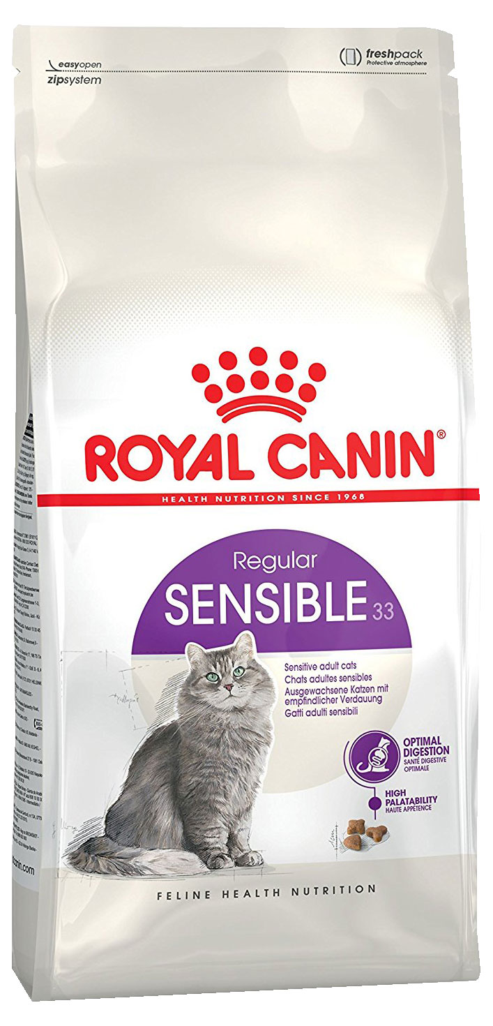 Сухой Сухой корм для кошек с чувствительным пищеварение Royal Canin Sensible- 33; вес 4 кг