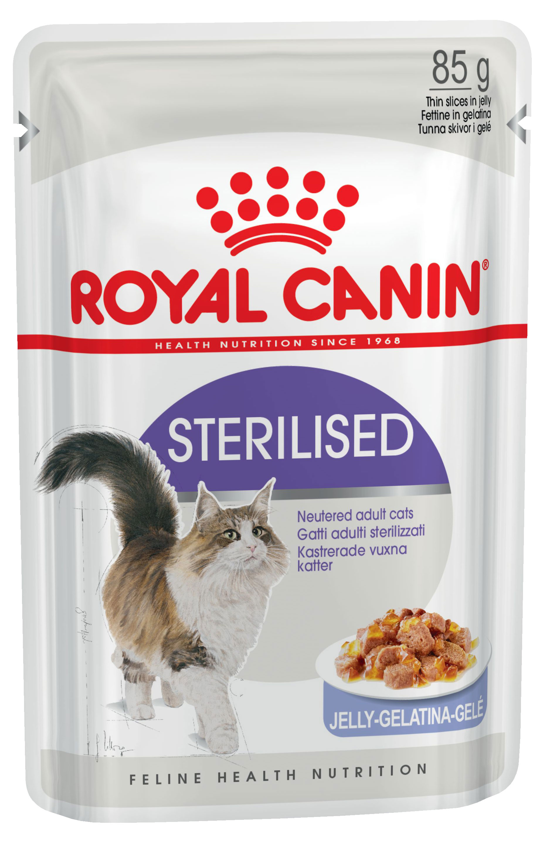 

Корм для стерилизованных кошек Royal Canin Sterilised кусочки в желе, 85 г