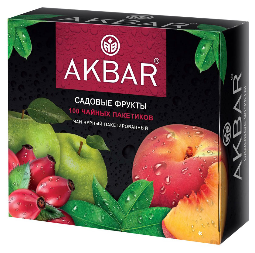 

Чай черный AKBAR Садовые Фрукты, 100x1,5 г