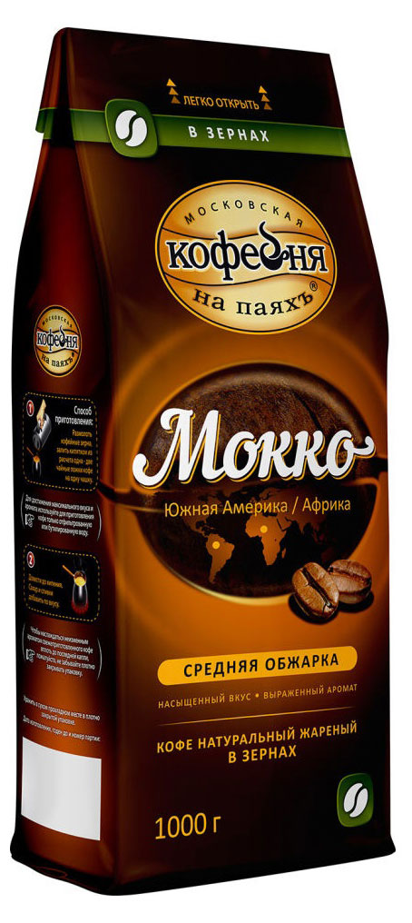 

Кофе в зернах Московская Кофейня на Паяхъ Мокко, 1 кг