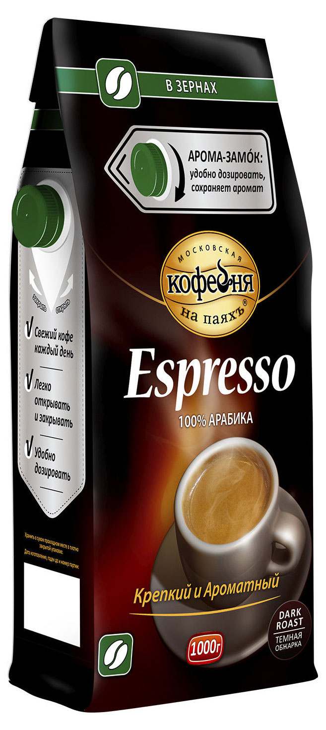 

Кофе в зернах Московская Кофейня на Паяхъ Espresso, 1 кг