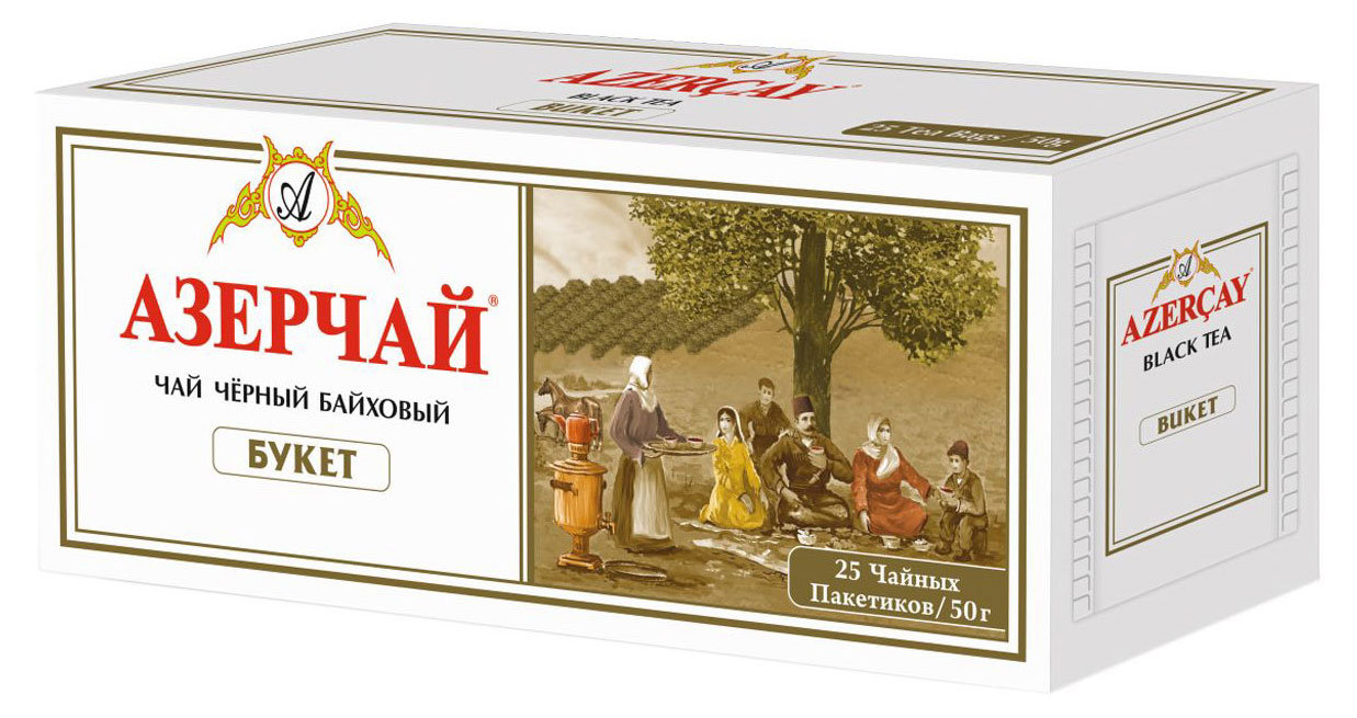 Изображение товара Чай черный «Азерчай» Букет, 25x2 г