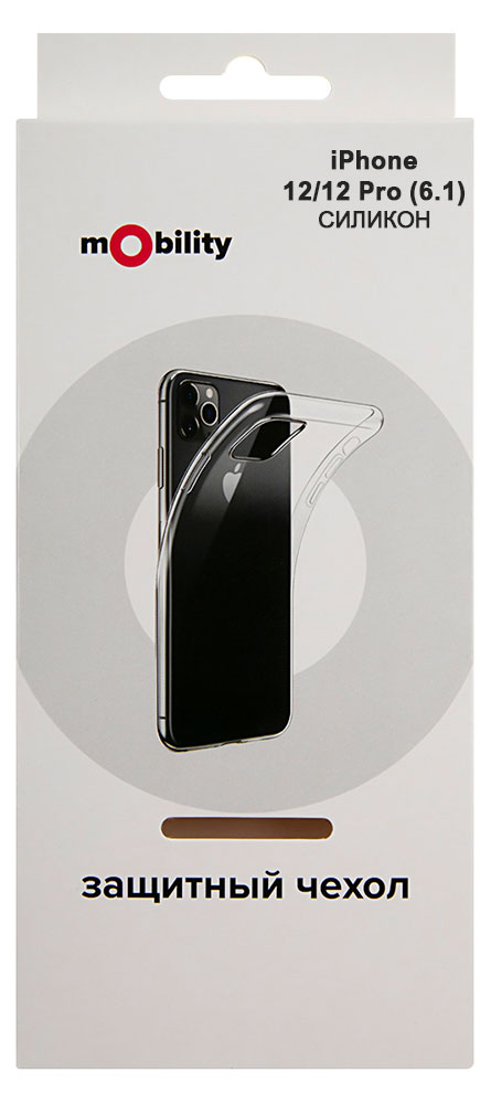 

Чехол силиконовый mObility для iPhone 12/12 Pro (6.1) (прозрачный)