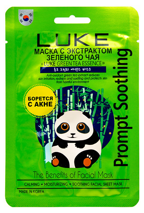 

Маска с экстрактом зеленого чая "LUKE Green Tea Essence Mask"