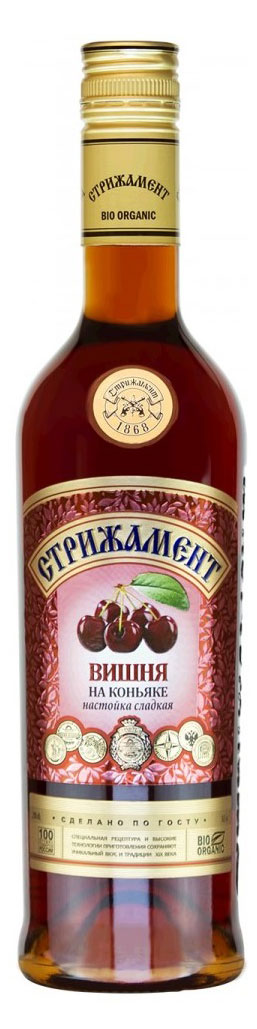 

Настойка Стрижамент Вишня на коньяке сладкая Россия, 0,5 л
