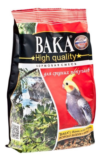 

Кормовая смесь для средних попугаев Вака High Quality, 500 г