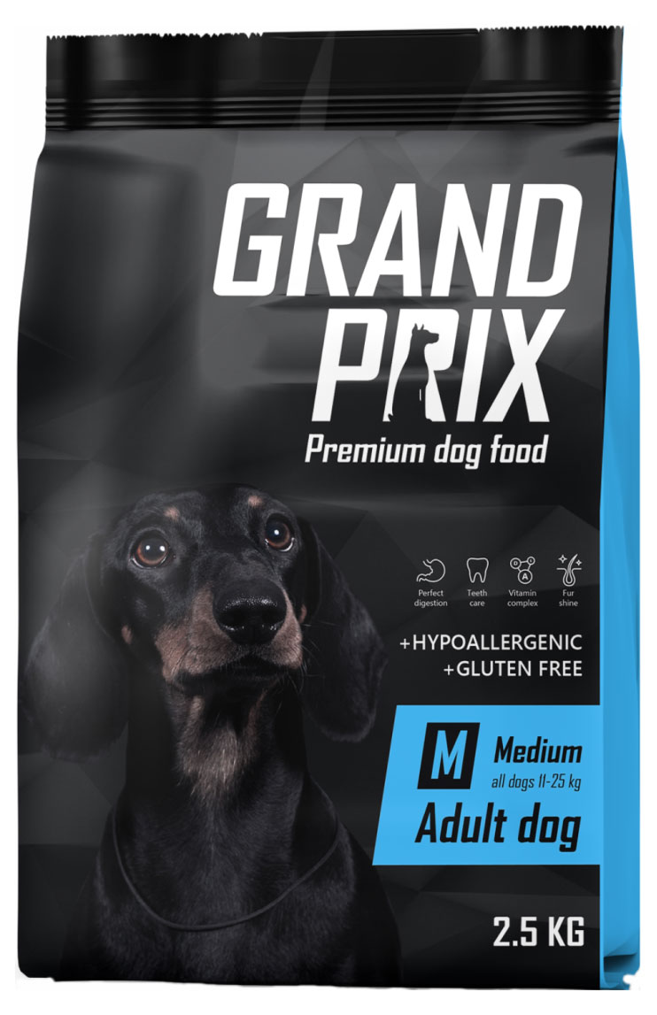 

Сухой корм для взрослых собак средних пород GRAND PRIX Medium Adult 2.5 кг