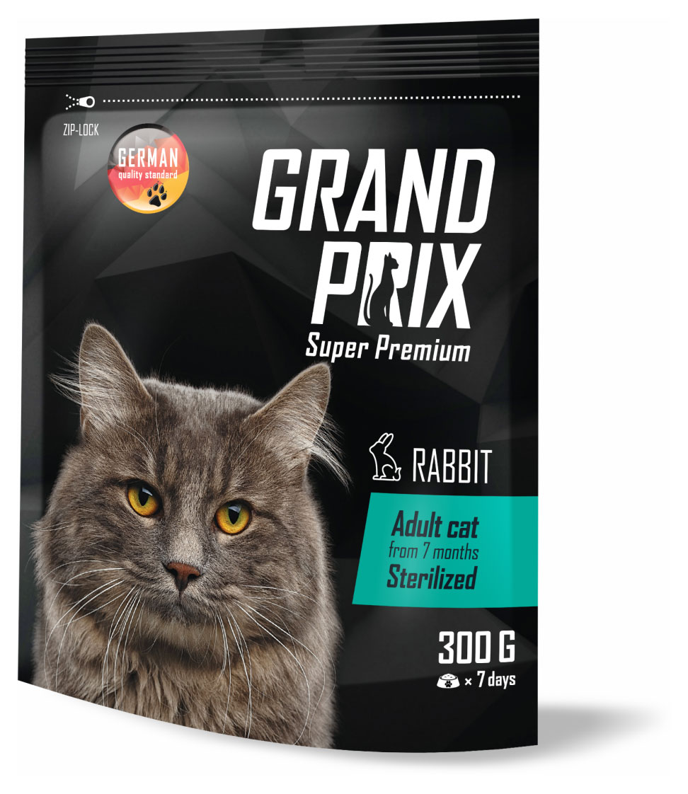 

Сухой корм для кошек GRAND PRIX Adult Sterilized с кроликом 0.3 кг