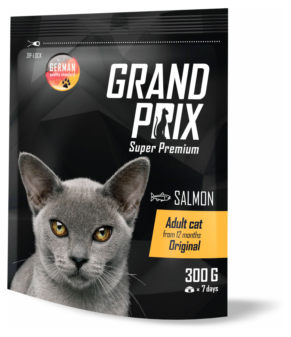 

Сухой корм для кошек GRAND PRIX Adult Original с лососем 0.3 кг