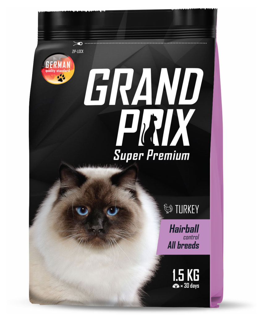 

Сухой корм для кошек с индейкой Hairball Control 1.5 кг, шт
