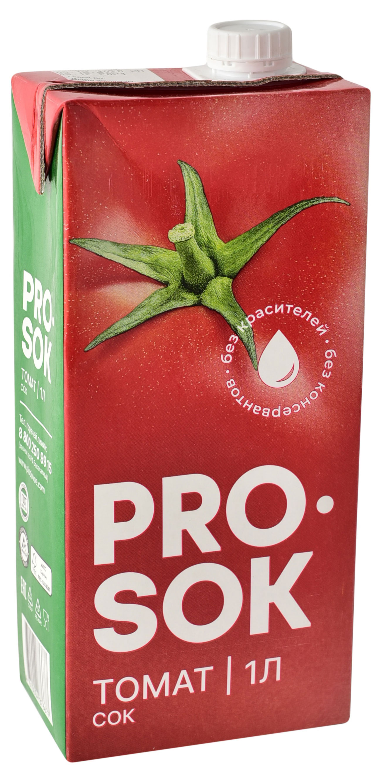 

Сок Pro Sok восстановленный Томатный, 1 л