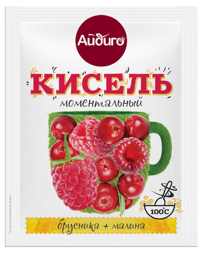 

Кисель Айдиго моментальный Брусника и малина, 30 г