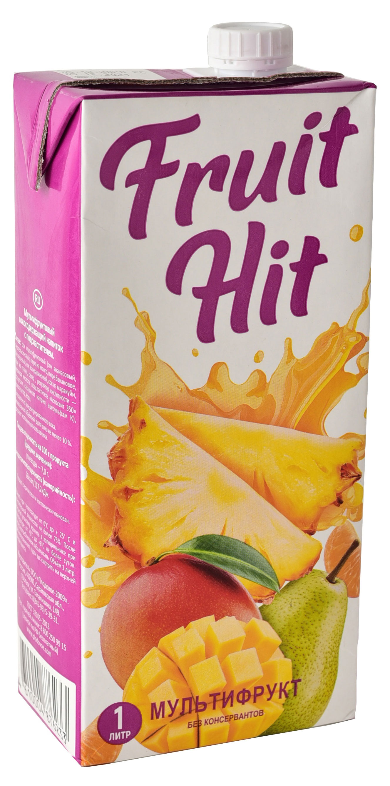 

Напиток сокосодержащий Fruit Hit Мультифруктовый, 1 л