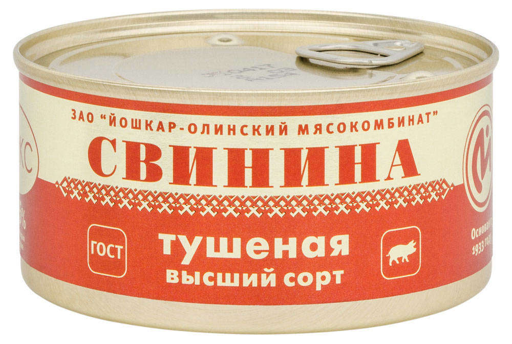 

Свинина тушеная Йошкар-Олинский Мясокомбинат люкс, 325 г
