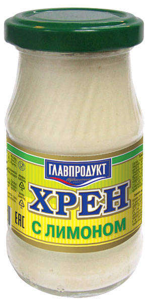 

Хрен русский ГЛАВПРОДУКТ с лимоном, 170 г