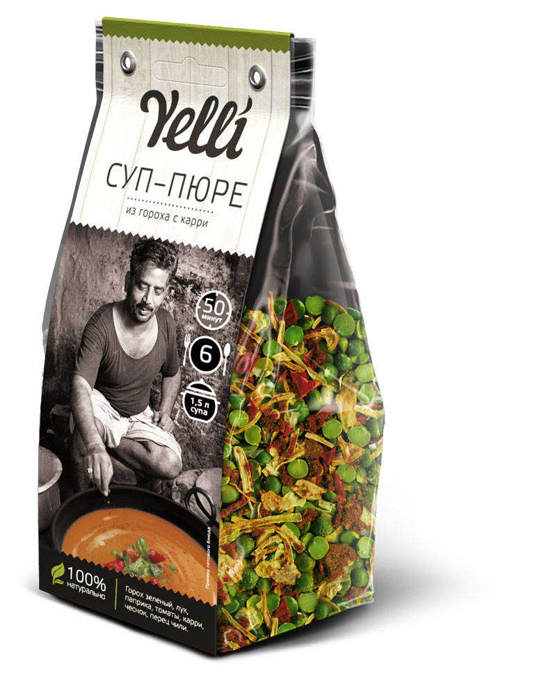 

Основа для супа Yelli Суп-пюре из гороха с карри, 250 г