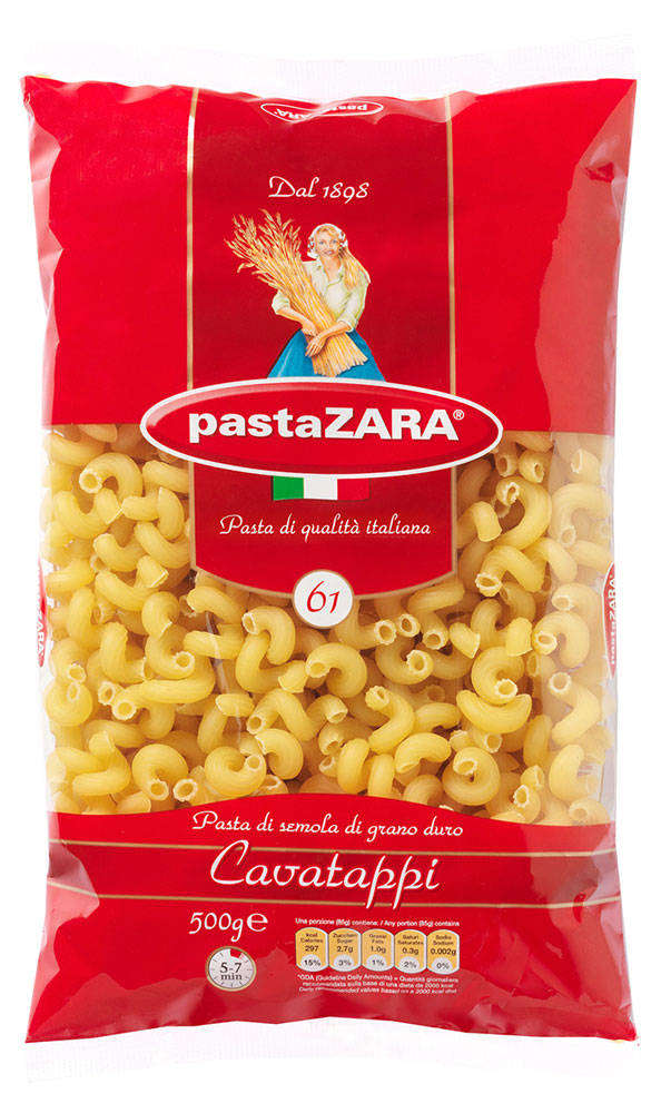 

Макаронные изделия Pasta Zara 61 Cavatappi рожок витой, 500 г