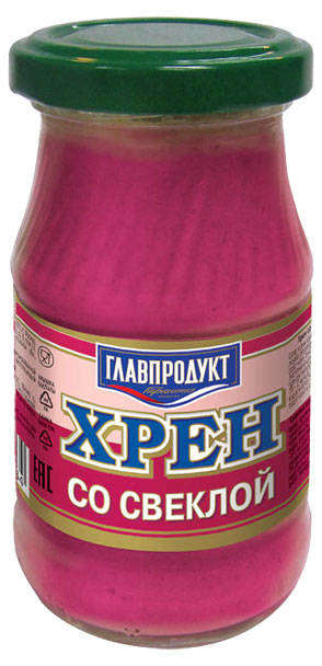 

Хрен столовый ГЛАВПРОДУКТ со свеклой, 170 г