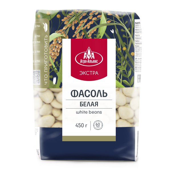 

Фасоль белая Агро-Альянс экстра, 450 г