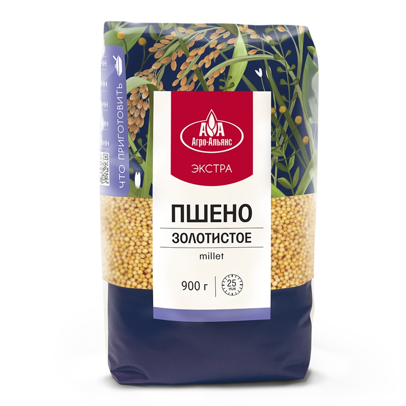 

Пшено Агро-Альянс Золотистое экстра, 900 г