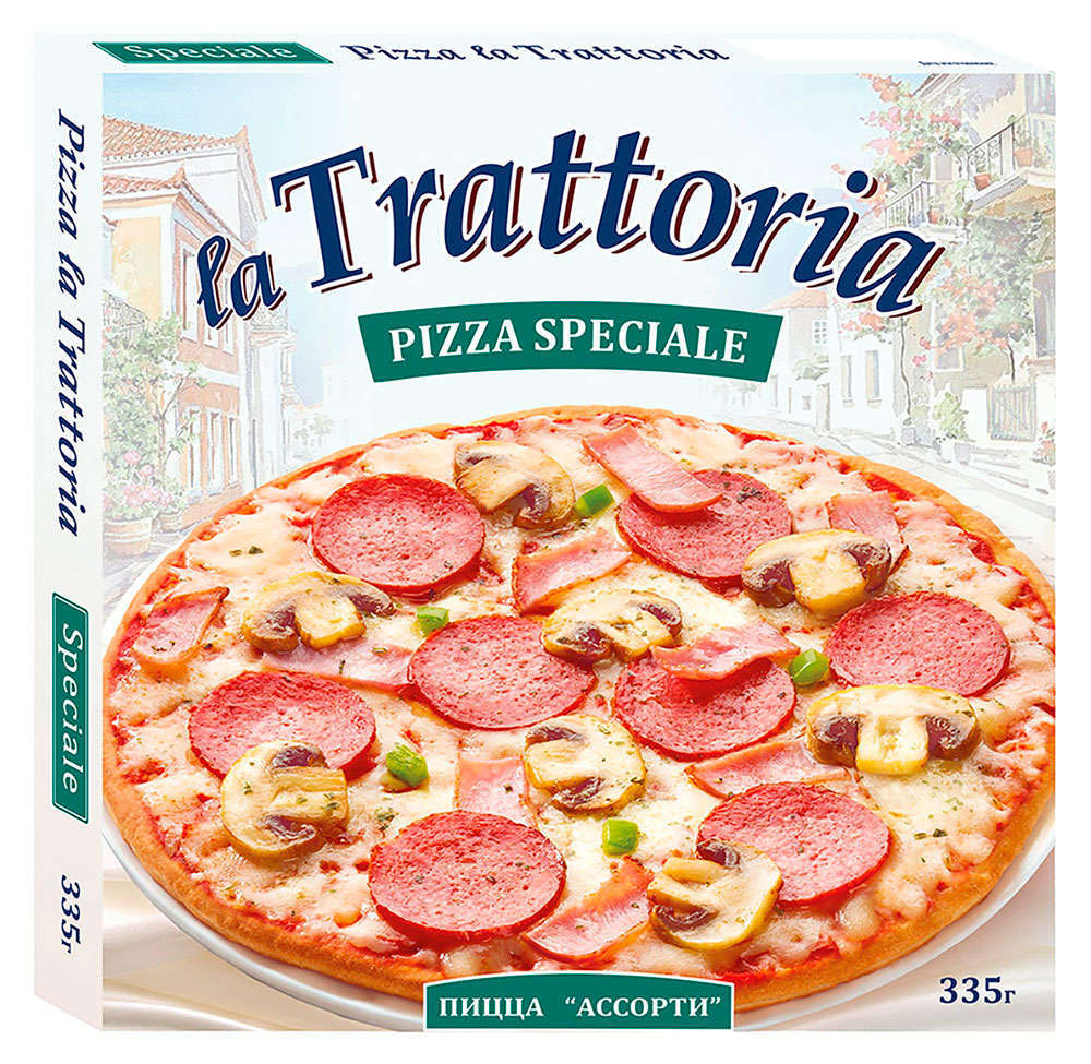 Изображение товара Пицца La Trattoria Ассорти, 335 г