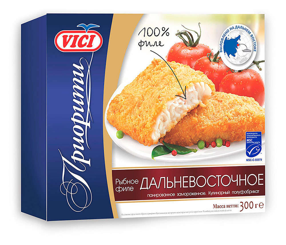 

Филе рыбное VICI дальневосточное, 300 г