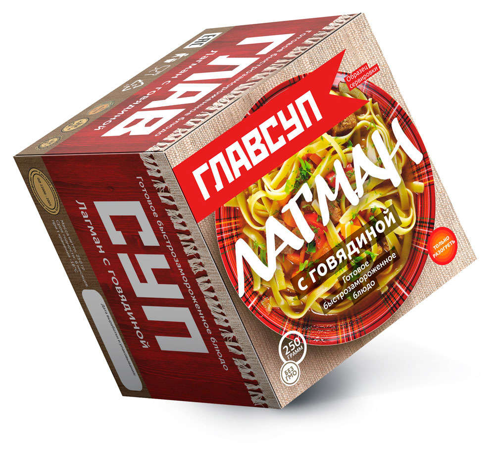 

Суп Лагман ГЛАВСУП лапша с говядиной, 250 г