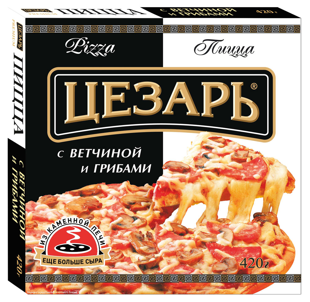 Изображение товара Пицца «Цезарь» с ветчиной и грибами, 420 г