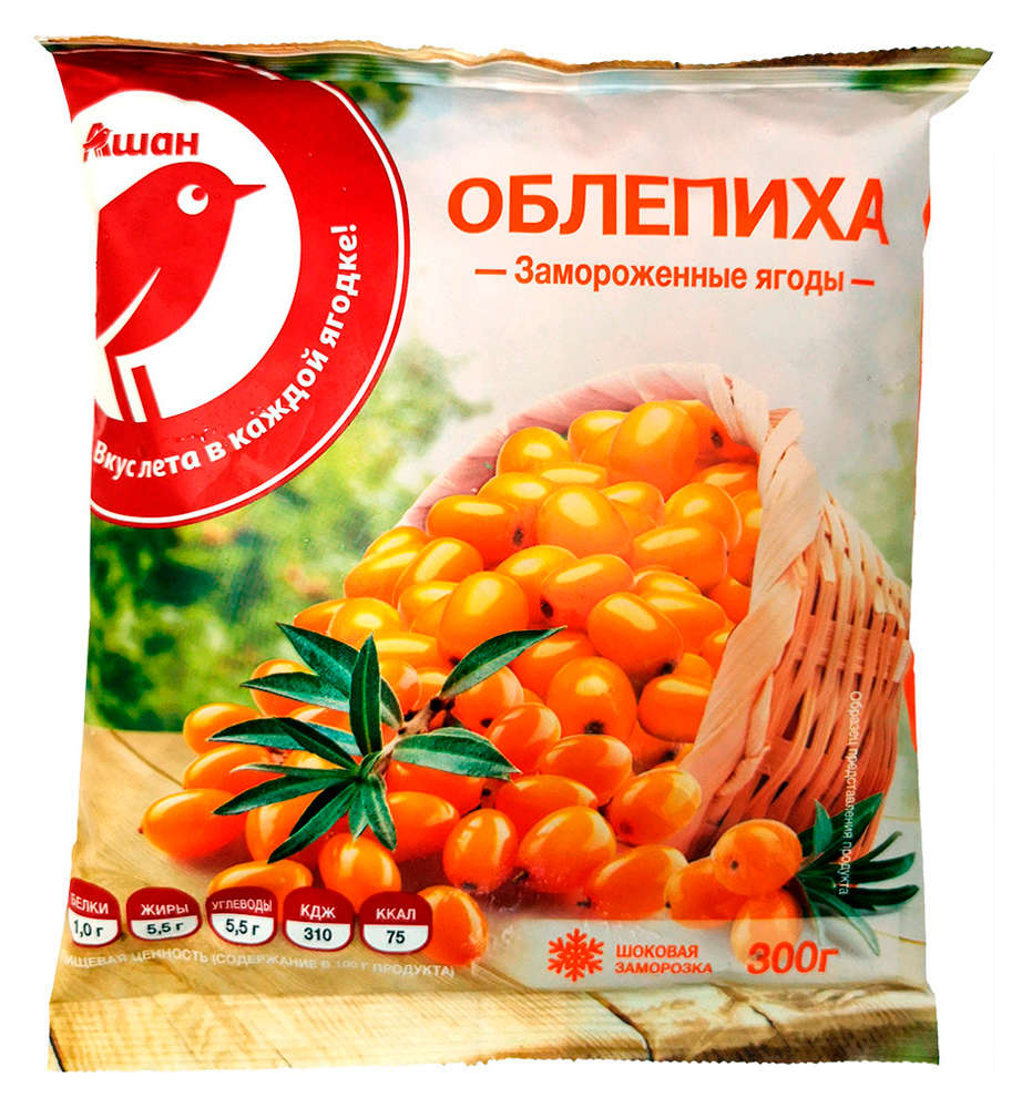 

Облепиха АШАН Красная птица замороженная, 300 г