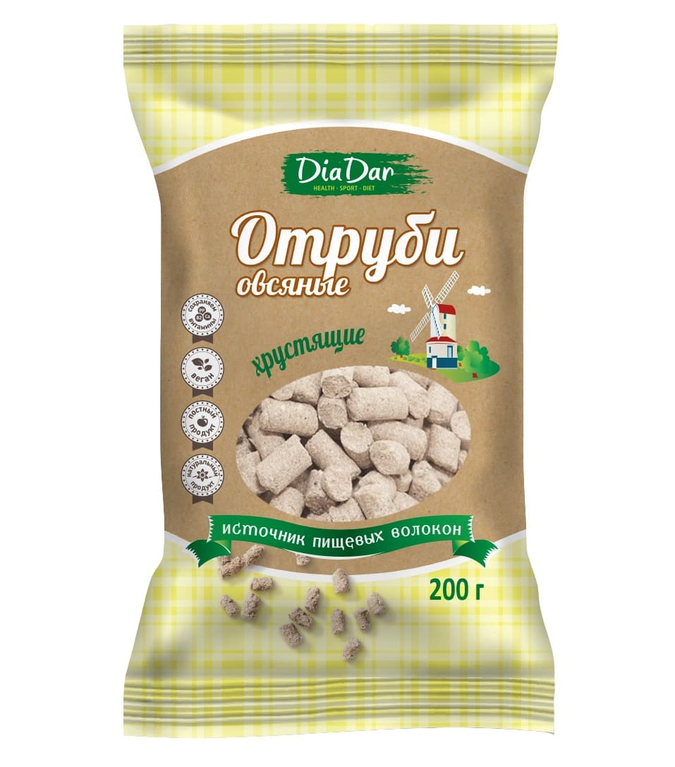 

Отруби овсяные ДиаДар хрустящие, 200 г