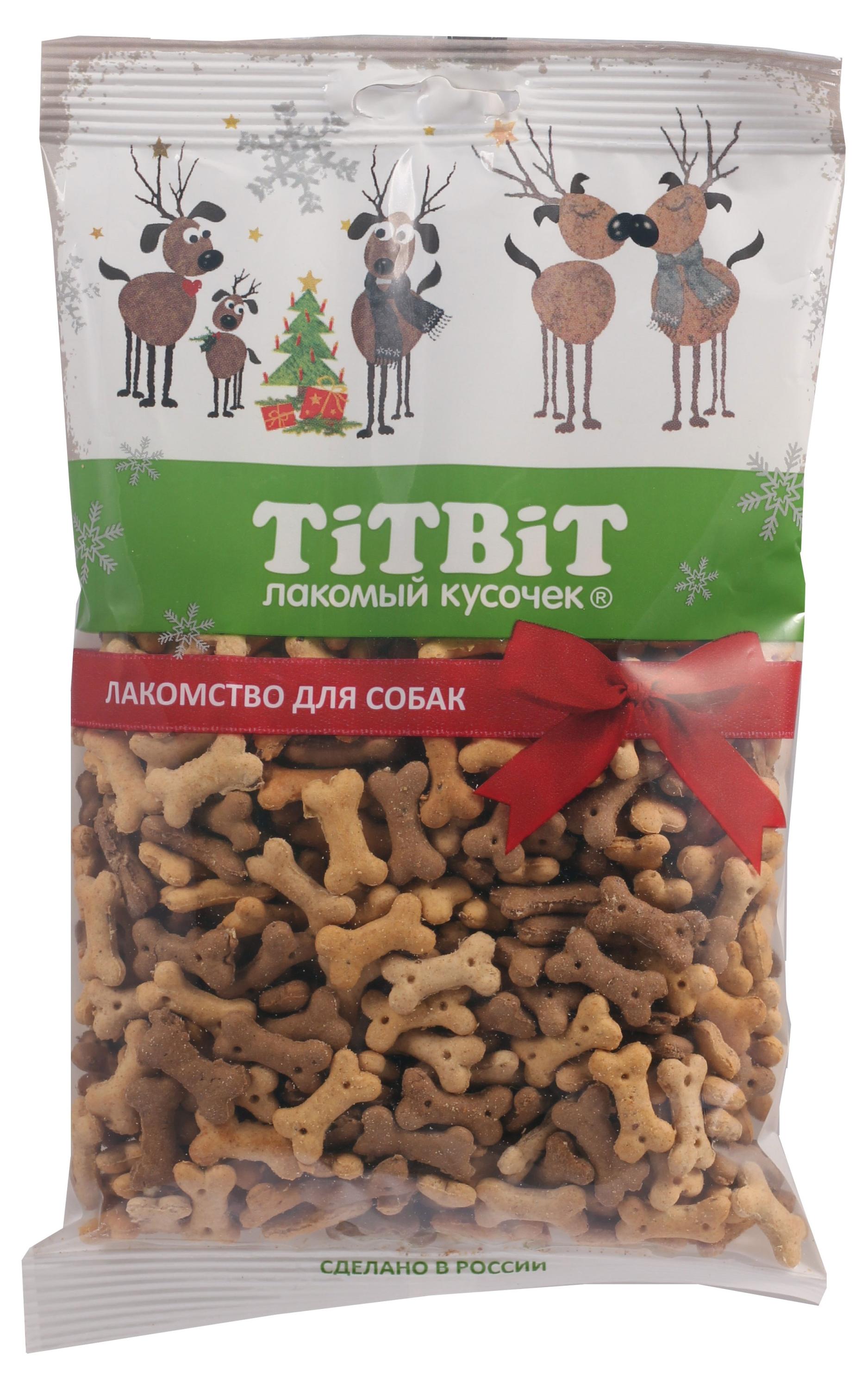 

Лакомство для собак TITBIT БисквитыМясныекосточкиминидлясобак, 120г