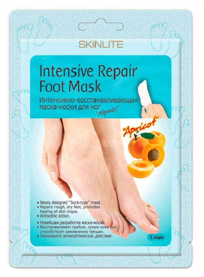 

Маска-носки для ног Skinlite интенсивно-восстанавливающая, 1 пара