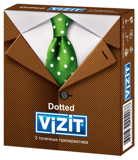Изображение товара Презервативы Vizit Dotted точечные, 3 шт