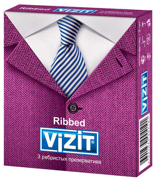 Изображение товара Презервативы Vizit Ribbed ребристые, 3 шт