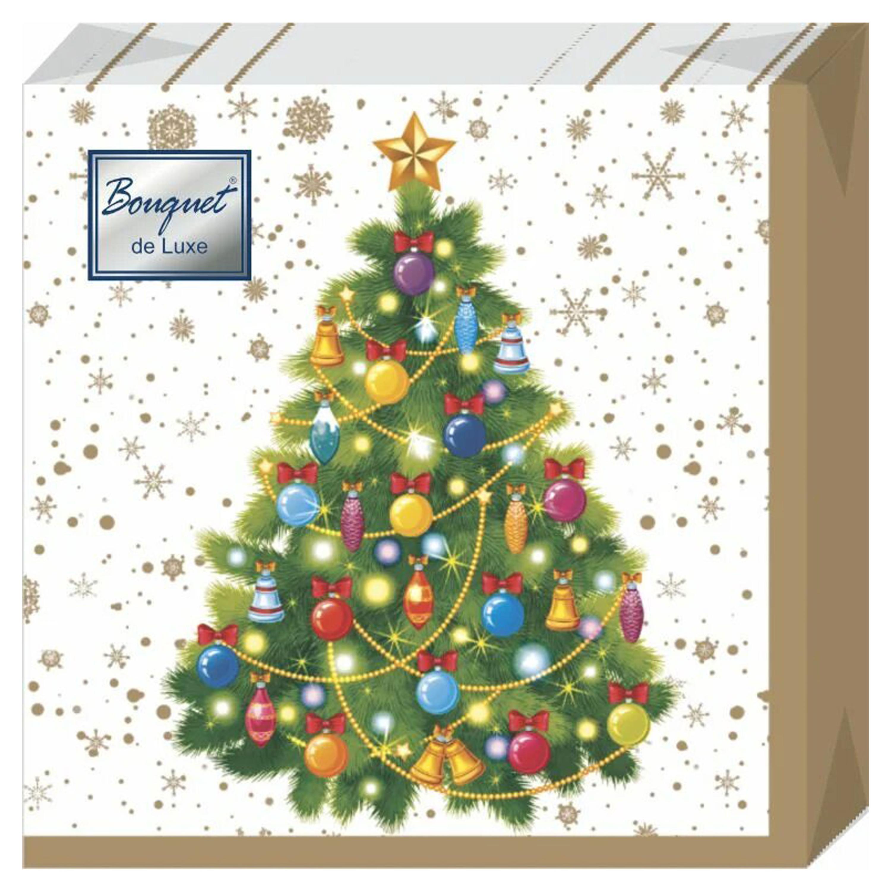 

Салфетки Home Collection Classic Новогодняя ель на белом, 20 шт