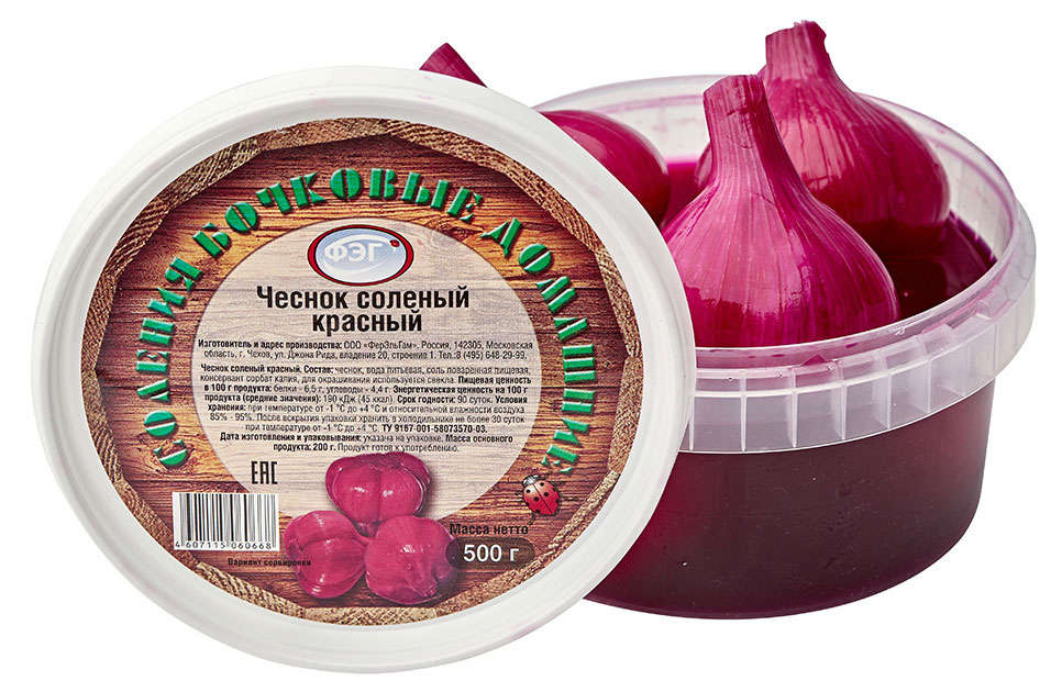 

Чеснок соленый ФЭГ красный, 500 г