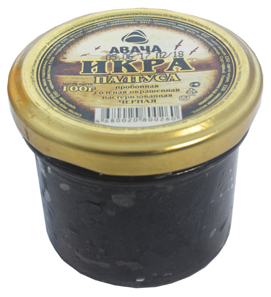 

Икра палтуса АВАЧА соленая пробойная черная, 100 г