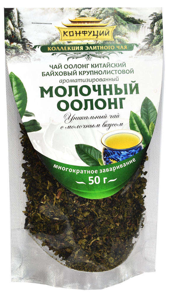 

Чай зеленый Конфуций Молочный Оолонг крупнолистовой, 50 г