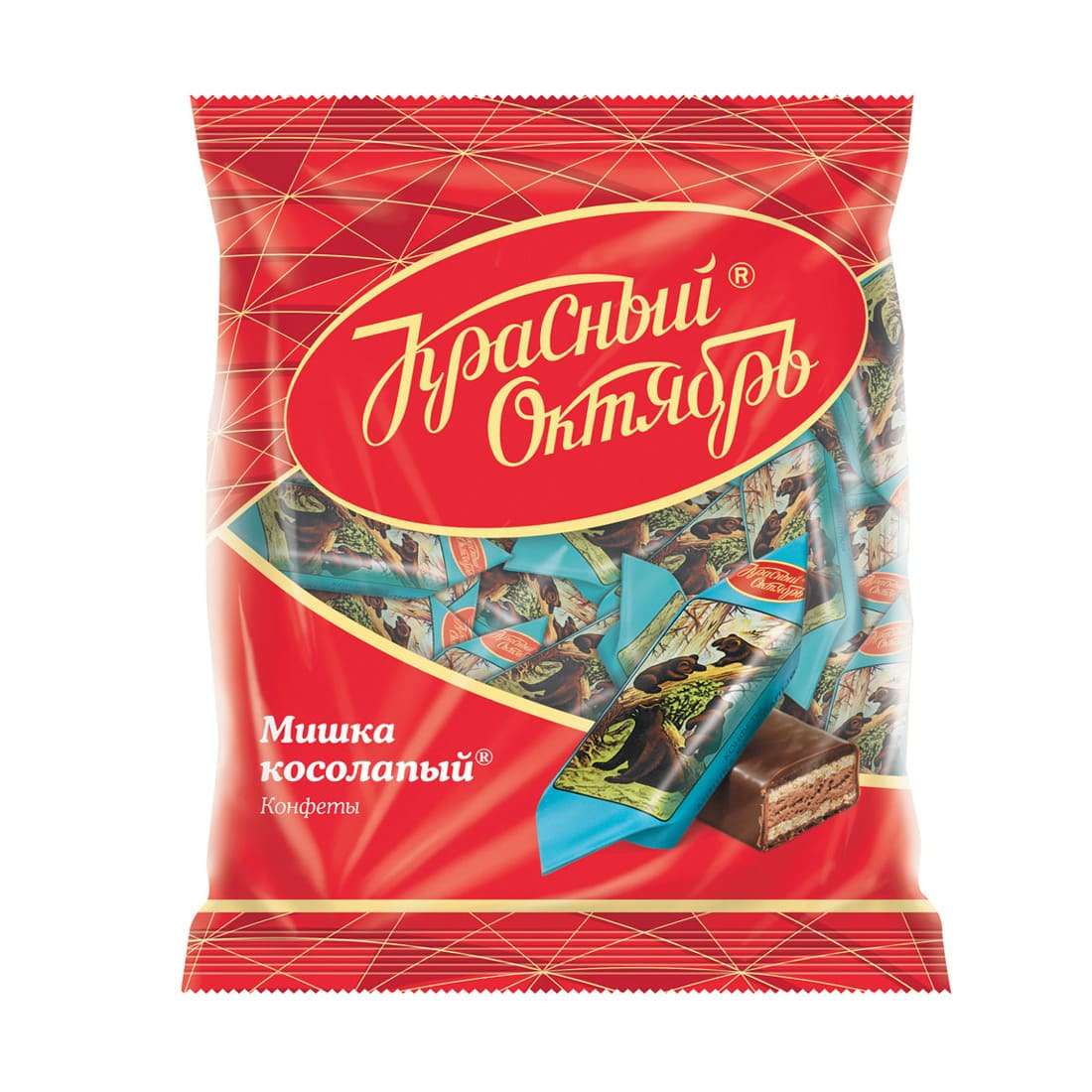 

Конфеты Красный октябрь Мишка косолапый шоколадные с начинкой, 200 г