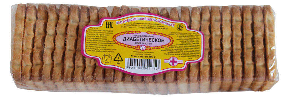

Печенье Алексинский хлебокомбинат диабетическое, 300 г