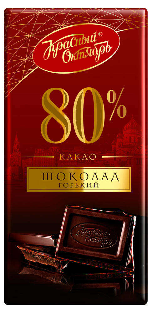 

Шоколад Красный октябрь горький 80%, 75 г