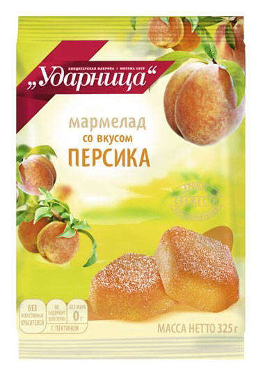 

Мармелад Ударница со вкусам персика, 325 г