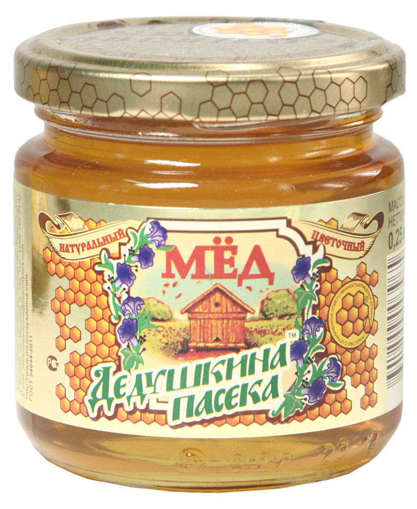 

Мед цветочный Дедушкина Пасека, 250 г