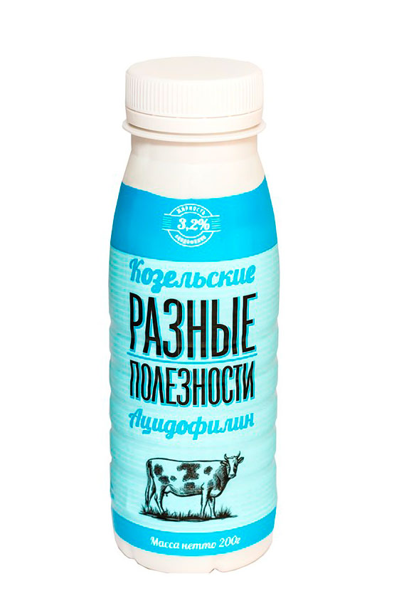 

Ацидофилин Козельское Молоко 3,2 % БЗМЖ, 200 г