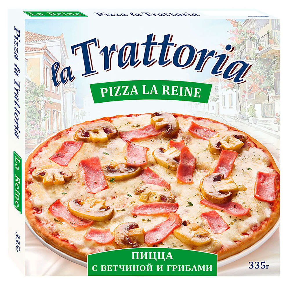 

Пицца La Trattoria с ветчиной и грибами, 335 г